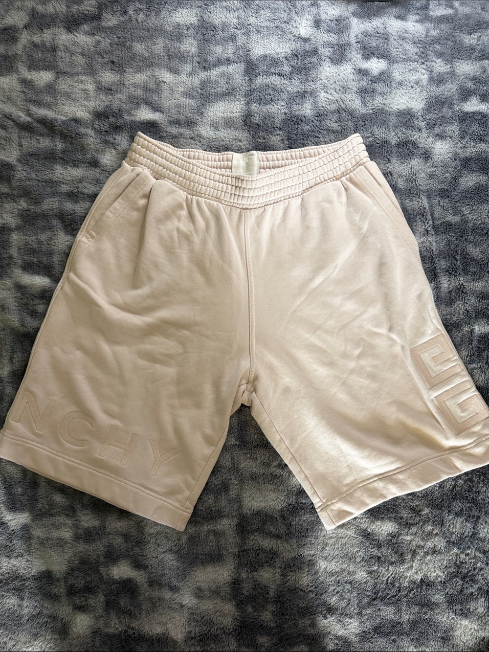 Givenchy BM50WC3YMG Heavyweight Logo Fleece Bermuda Shorts XL Made in Portugal